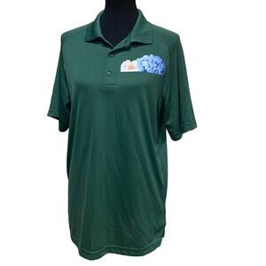 Upcycled Hand Printed Mens Medium Sport Tek Short Sleeve Collared Polo Shirt
